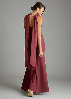 Azazie Saylor Bridesmaid Dresses Merlot Mermaid Strapless Chiffon Dress image9