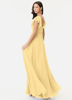 Azazie Bondi Bridesmaid Dresses Butter A-Line Ruffled Chiffon Dress image5