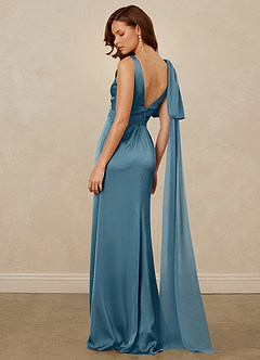 Christian Siriano Bridal for Azazie 1011 Bridesmaid Dresses Bermuda Mermaid Bow Stretch Satin Dress image9