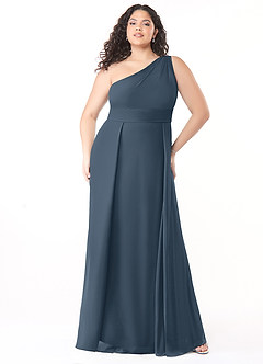 Azazie Dallas Bridesmaid Dresses Neptune A-Line One Shoulder Chiffon Dress image6