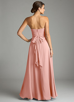 Azazie Tamira Suknie dla druhen Linia A Pofałdowany Szyfon Do ziemi Sukienka image4