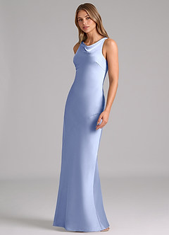Azazie Allettie Bridesmaid Dresses Ice Mermaid Stretch Satin Dress image4