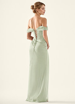 Seraphinalyn Light Green Satin Faced Chiffon Satin Faced Chiffon Prom Dress image2