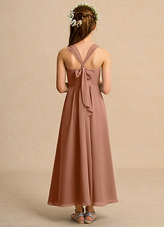 Azazie Tater Junior Formal Flower Girl Klänningar Klä A-Line i Chiffong Plisserad image2