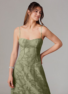 Azazie Valentine Suknie dla druhen Linia A Dekolt w kształcie serca Kwiatowe wypalenie Do ziemi Sukienka image6