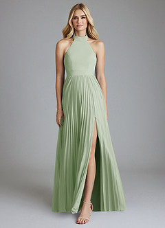 Azazie Keita Final Sale Black A-Line Pleated Chiffon Dress image5