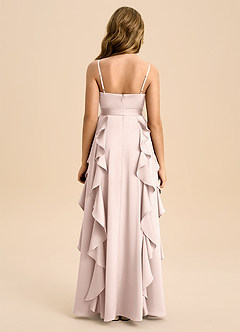 Azazie Peyton Junior Klä av A-Line i Stretch Satin Plisserad image2