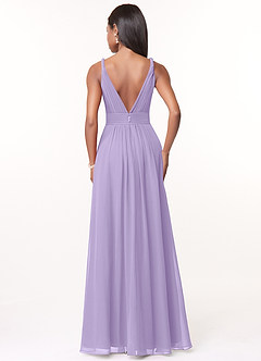 Azazie Maren Bridesmaid Dresses Lilac A-Line Pleated Chiffon Dress image2