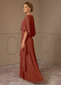 Azazie Bowie Mother of the Bride Dresses Auburn A-Line Chiffon Dress image3