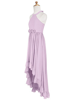 Azazie Hermione Junior Eucalyptus A-Line Chiffon Dress image10