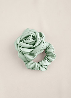 front Chouchou rose satiné mat de couleur assortie