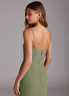 Azazie Saige Bridesmaid Dresses Pistachio A-Line Off the Shoulder Chiffon Convertible Dress image9