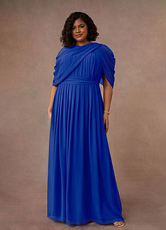 Azazie Olena Mother of the Bride Dresses Royal Blue A-Line Sequins Chiffon Dress image7