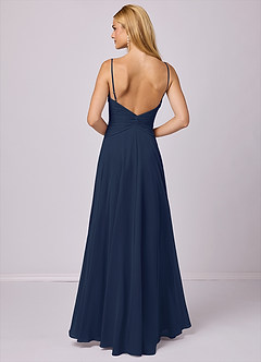 Barbie ♥ Azazie Bridesmaid Dresses Dark Navy A-Line Chiffon Dress image2