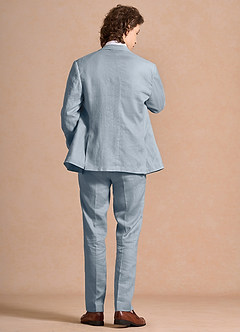 front Harrison Azul Polvoriento Traje 100% lino