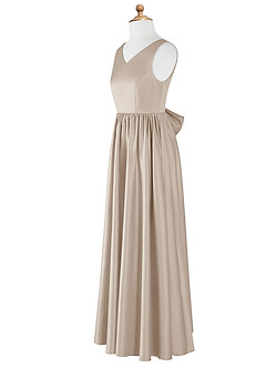 Azazie Hathaway Junior Frost A-Line Bow Stretch Satin Dress image8