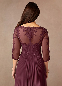 Azazie Corinne Mother of the Bride Dresses Cabernet A-Line Sequins Chiffon Dress image7