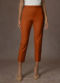 front Kennedy Orange Brûlée Ensemble pantalon stretch structuré