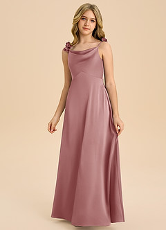 Azazie Gumdrop Junior Klä av Imperium i Stretch Satin Plisserad image3