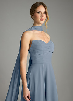 Azazie Ayla Abiti da Damigella Abito A-Line in Chiffon Scollo a Cuore Crepuscolo image8