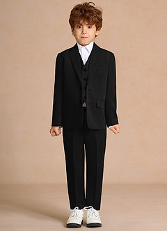 front Oliver Black Boys 3-Piece Suit