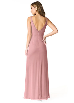 Azazie Verami Bridesmaid Dresses Dusty Rose Mermaid Lace Mesh Dress image2