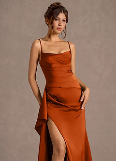 Thora Rust Open Back Prom Dress image5