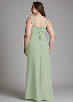 Azazie Agustina Bridesmaid Dresses Dusty Sage Mermaid Corset Chiffon Dress image10