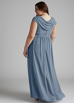 Azazie Organa Brautjungfernkleider A-Linie Plissee Chiffon Kleid Zwielichtviolett image10