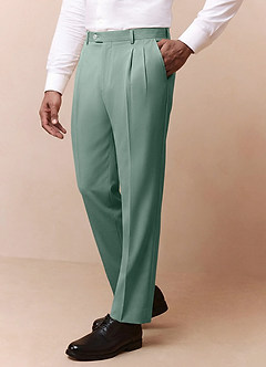 front Owen Matcha Lightweight Tailored Dress Pants