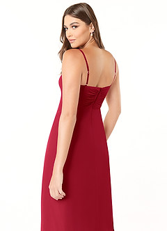 Azazie Justina Final Sale Scarlet A-Line Sweetheart Neckline Chiffon Dress image6