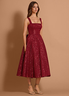 Romina Wine Midi Dress image3