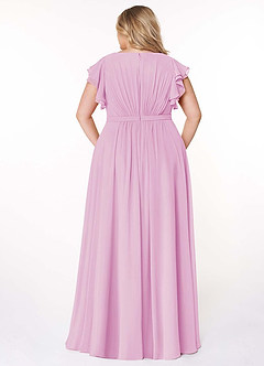 Azazie Daphne vestidos de dama de honor modestos Vestido de Corte en A Volantes Hasta el suelo Gasa image8