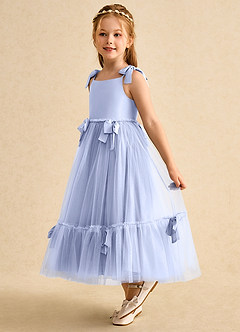 Azazie Jaci vestidos de niña de las flores Vestido de Hielo de Gasa de Corte En A con Tirante Espagueti image1
