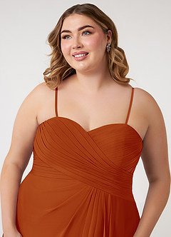 Azazie Arabella Allure Final Sale Paprika A-Line Sweetheart Neckline Chiffon Convertible Dress image19