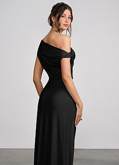 Elowen Black Stretch Knit Maxi Dress image6