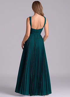 Azazie Mina Bridesmaid Dresses Pine A-Line Pleated Chiffon Dress image7