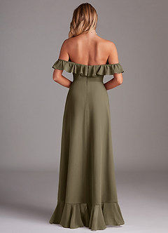 Azazie Lyra Bridesmaid Dresses Willow Green A-Line Chiffon Convertible Dress image7