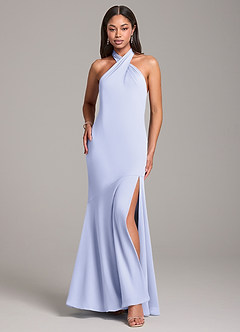 Azazie Lorena Bridesmaid Dresses Lavender Mermaid Pleated Chiffon Dress image1