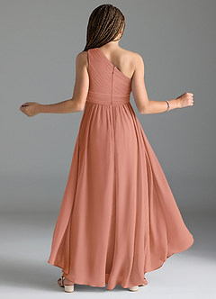 Azazie Mathilda Junior Vestido de Mai Tai de Gasa de Corte en A con Plisado image2