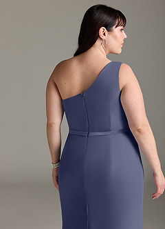Azazie Liza Bridesmaid Dresses Stormy Mermaid One Shoulder Chiffon Dress image11
