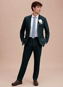 front Ethan Navy Blue Refined Weave Suit Jacket