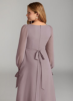 Azazie Leonia Junior A-Linie mit Taschen Chiffon Kleid Dämmerung image6