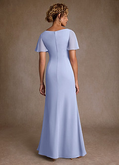 Azazie Suffolk Abiti per la Madre della Sposa Abito A-Line in Chiffon Plissettato Ghiaccio image3