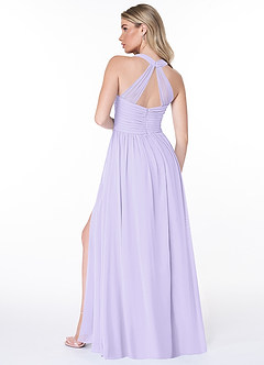 Azazie Jaclyn Brautjungfernkleider A-Linie Plissee Chiffon Kleid Flieder image6