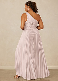 Christian Siriano Bridal for Azazie 1008 Bridesmaid Dresses Blushing Pink A-Line One Shoulder Stretch Satin Dress image14
