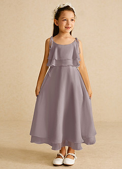 Azazie Temi Final Sale Ivory A-Line Spaghetti Strap Chiffon Dress image3