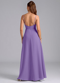 Azazie Sarella Bridesmaid Dresses Tahiti A-Line with Pockets Chiffon Dress image2