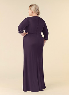 Azazie Rosena Mère de la mariée Robes Robe Fourreau en Maille Plissée Prune image10