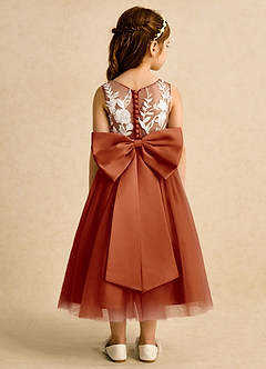 Azazie Sundae Vestidos de florista Vestido Páprica de Renda de Vestido de baile image2